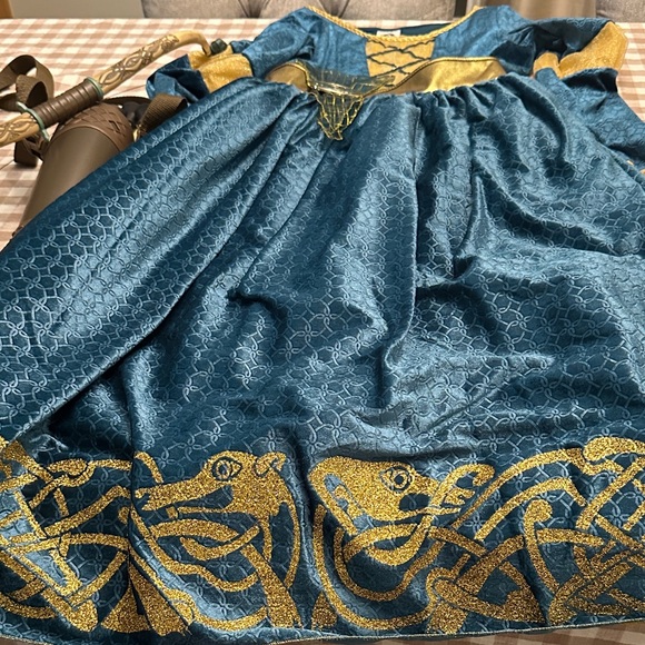 Disney - Brave- Blue and Gold Kids Costume Dress - Picture 4 of 5